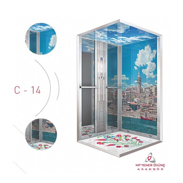 MP YENER C-14 Glass Lift Cabinet