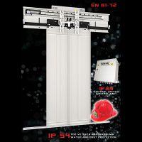 Mekisan IP-54M Central 2 Panel Fireman Lift Cabin Door