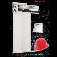 Mekisan Ip-54T Telescopic 2 Panel Fireman Lift Cabin Door
