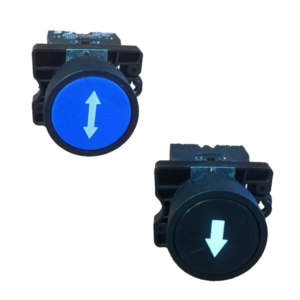 Erşen Electric Blue-Black Arrow Button
