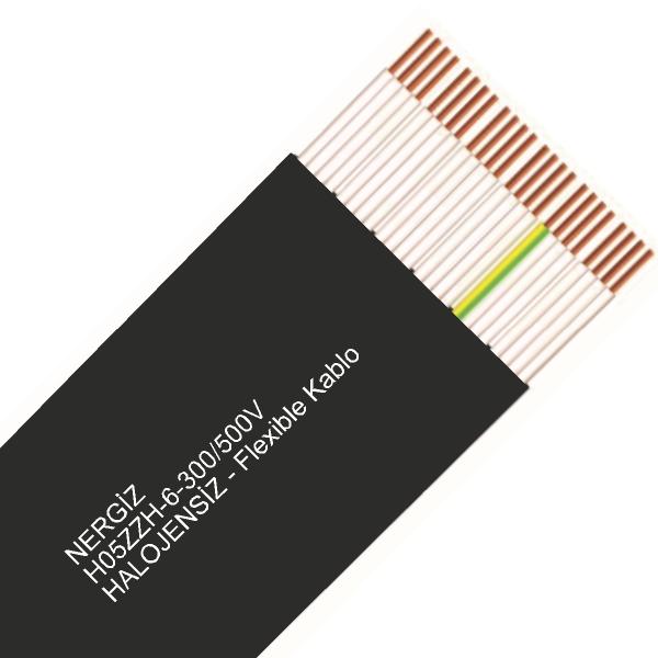 NERGİZ H05ZZH-6-300/500V-HALOJENSİZ - 12x0,75 Flexible Kablo