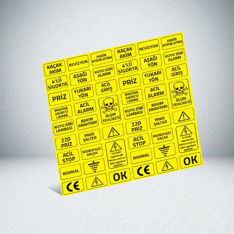 SMALL SAFETY WARNING LABELS 25 MODEL PRODUCTS